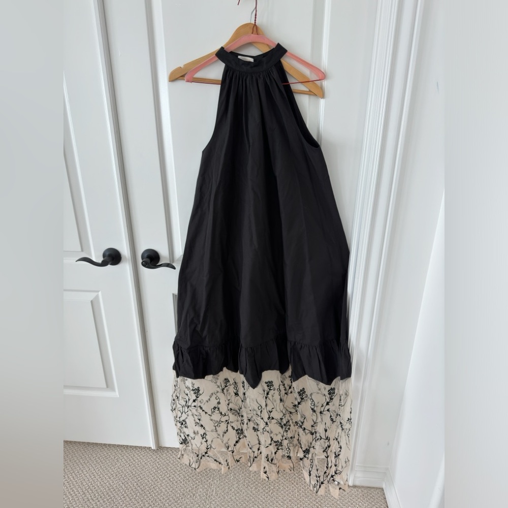 Black and Sheer Zareen Dress